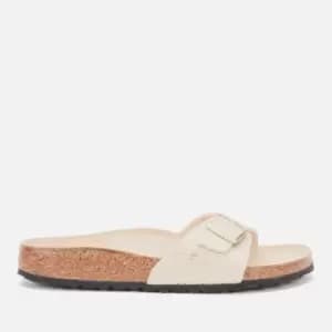 Birkenstock Womens Shiny Python Madrid Slim Fit Single Strap Sandals - Eggshell/Gold - EU 40/UK 7