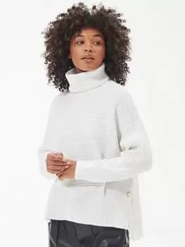 Barbour International Boulevard Knitted Jumper - White, Size 10, Women