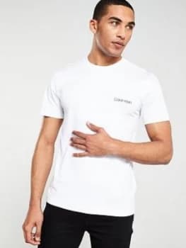 Calvin Klein Cotton Chest Logo T-Shirt - White Size M Men