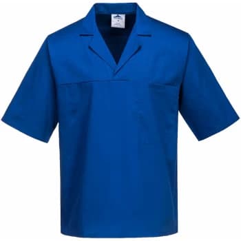 Portwest - 2209 - Royal Blue Food Industry Short Sleeve Baker Shirt sz XSmall Regular