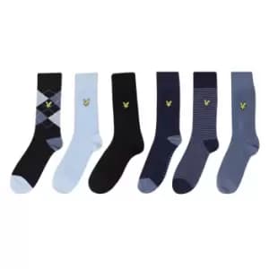 Lyle and Scott Timothy 6 Pack Box Socks - Black