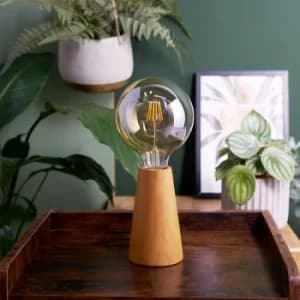 Juno Natural Wooden Cone Table Lamp