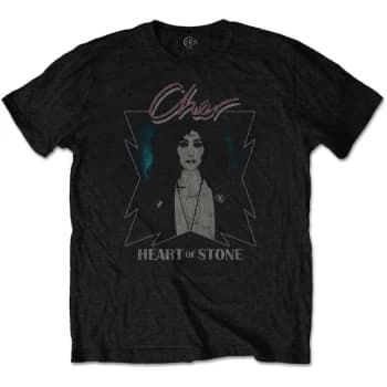 Cher - Heart of Stone Unisex Large T-Shirt - Black