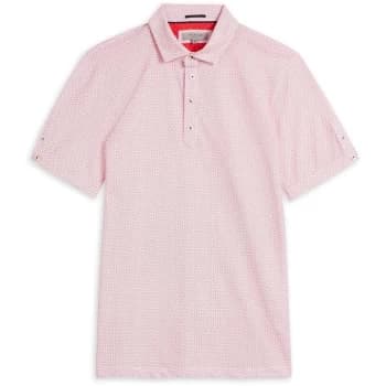 Ted Baker Limbo Ss Geo Polo - RED