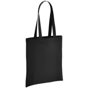 Brand Lab Cotton Long Handle Shopper Bag (One Size) (Black)