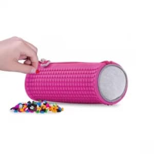 Pixie Crew Fuchsia & Grey Round Pencil Case