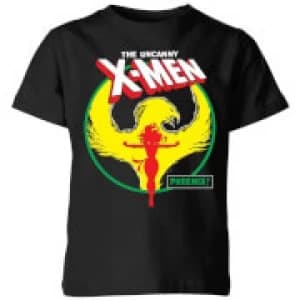 X-Men Dark Phoenix Circle Kids T-Shirt - Black - 11-12 Years
