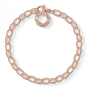 Ladies Thomas Sabo Rose Gold Plated Sterling Silver Charm Club Charm Bracelet