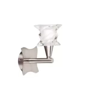 Salomon Wall Lamp Switched 1 Light G9, Satin Nickel