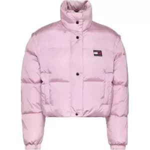 Tommy Jeans Badge Crop Vest Down Puffer - Pink