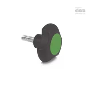 ELESA Lobe knob-VTT.50-C-p-M10x45-C17 Green