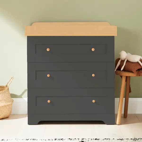 Tutti Bambini Rio 3 Drawer Chest Changer Dark Grey
