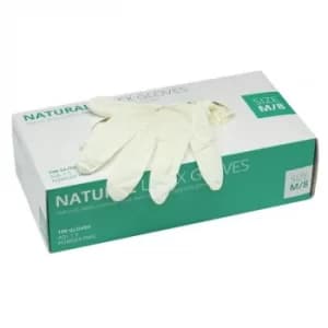 Draper Latex Gloves, Size Medium, White (Box of 100)