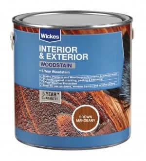 Wickes Woodstain - Brown Mahogany 2.5L