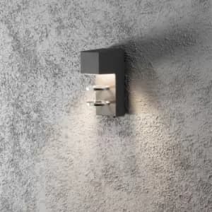 Acerra Outdoor Modern Wall Light, Anthracite High Power LED 5W, IP54