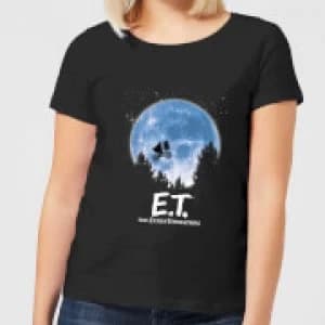 ET Moon Silhouette Womens T-Shirt - Black