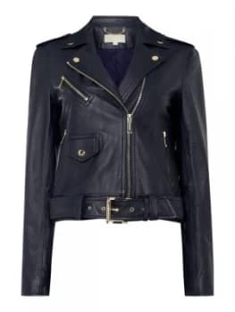 Michael Kors Classic leather jacket Blue