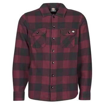 Dickies NEW SACRAMENTO SHIRT MAROON mens Long sleeved Shirt in Red - Sizes XXL,S,M,L,XL,XS