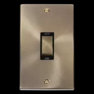 Click Scolmore Deco Ingot 2 Gang 45A 2 Pole Switch - VPAB502BK