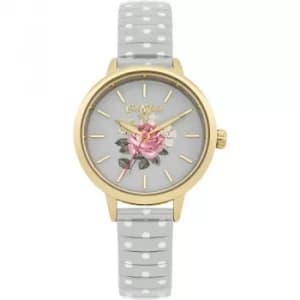 Ladies Cath Kidston Richmond Rose Grey Polka Dot Expander Watch