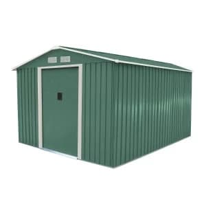 Charles Bentley 8ft x 10ft Metal Apex Garden Shed