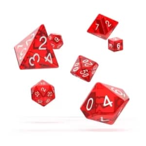 Oakie Doakie Dice RPG Set (Translucent Red)