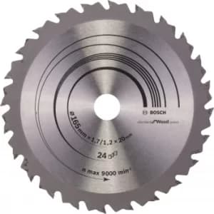 Bosch Speedline Wood Cutting Saw Blade 165mm 24T 20mm