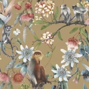 Organic Textures Lemur Gold Wallpaper