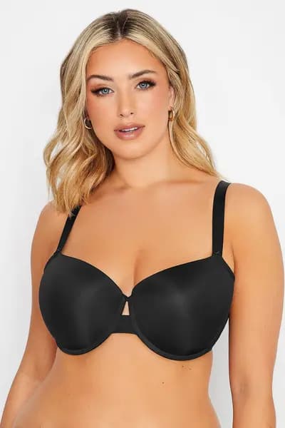 Yours Comfort T-Shirt Bra - Black Size 40Dd, Women