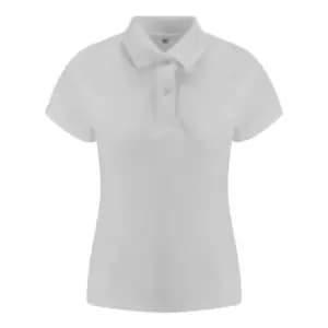 AWDis Just Polos Womens Girlie Stretch Pique Polo Shirt (L) (White)