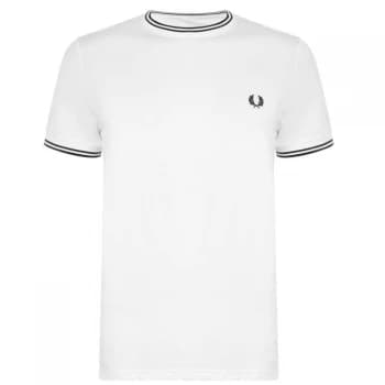 Fred Perry Twin Tipped T Shirt - White 100
