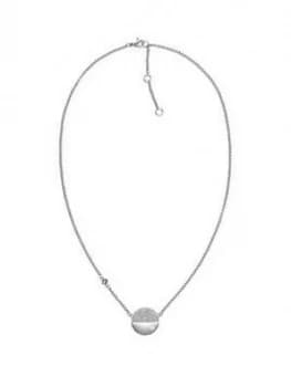 Tommy Hilfiger Logo Pave Necklace