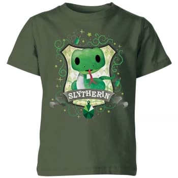 Harry Potter Kids Slytherin Crest Kids T-Shirt - Forest Green - 7-8 Years