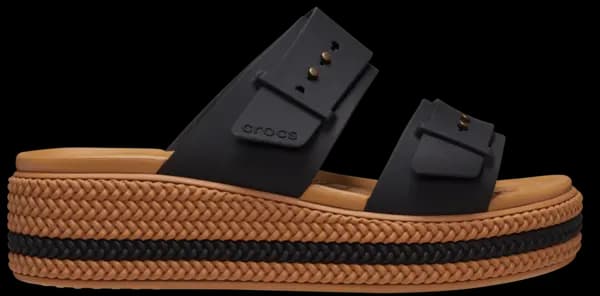 Crocs Women Brooklyn Woven Buckle Sandals Black 4