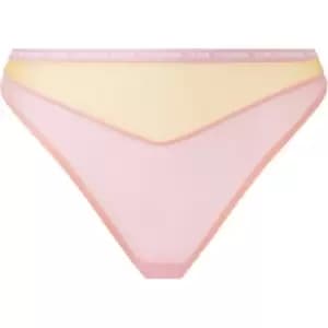 Calvin Klein CK1 Mesh High Waist Tanga Briefs - Pink