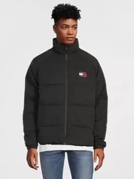 Tommy Jeans Tjm Tommy Graphic Puffer Jacket - Black, Size L, Men