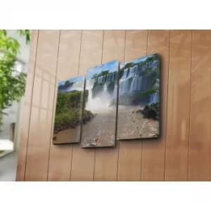 3NATPAT-29 Multicolor Decorative Canvas Painting (3 Pieces)