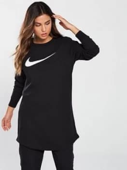 Nike Sportswear Long Sleeve Tunic Top Black Size L Women