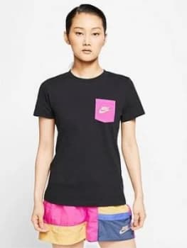 Nike NSW Icon Clash T-Shirt - Black, Size 2XL, Women