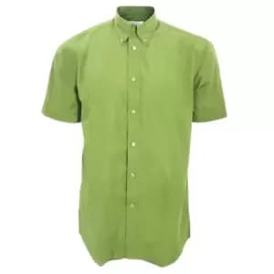 Kustom Kit Mens Workforce Short Sleeve Shirt / Mens Workwear Shirt (XL) (Lime)