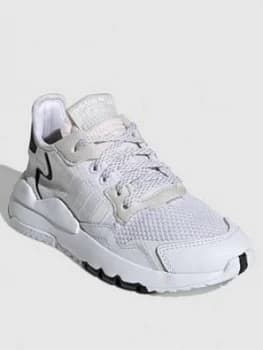 adidas Originals Nite Jogger Childrens Trainers - White, Size 2