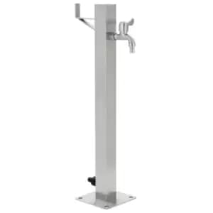 Vidaxl Garden Water Column Stainless Steel Square 65 cm