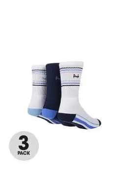 Pringle 3Pk Sport Sock Socks - White/Blue