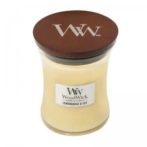 WoodWick Lemongrass and Lily Medium Jar Candle 275g