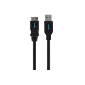 Maplin Premium USB A 3.0 Male to Micro USB B Male Cable 0.75m Black