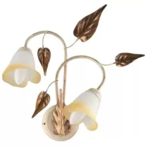 Onli Vanda 2 Light Wall Lamp, Ivory