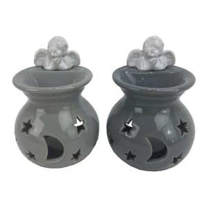 Moon and Stars Cherub Ceramic Oil and Tart Burner