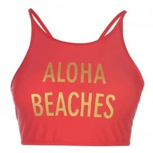 SoulCal Crop Bikini Top Ladies - Red