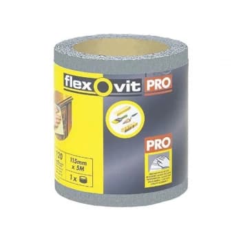 Flexovit High Performance Finishing Sanding Roll 115mm 5m 120g