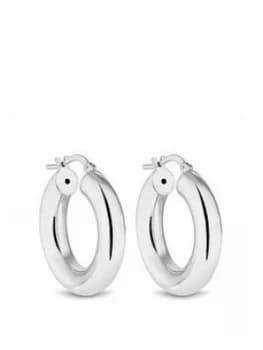 Simply Silver Sterling Silver Polished Small Tube Hoop Earrings